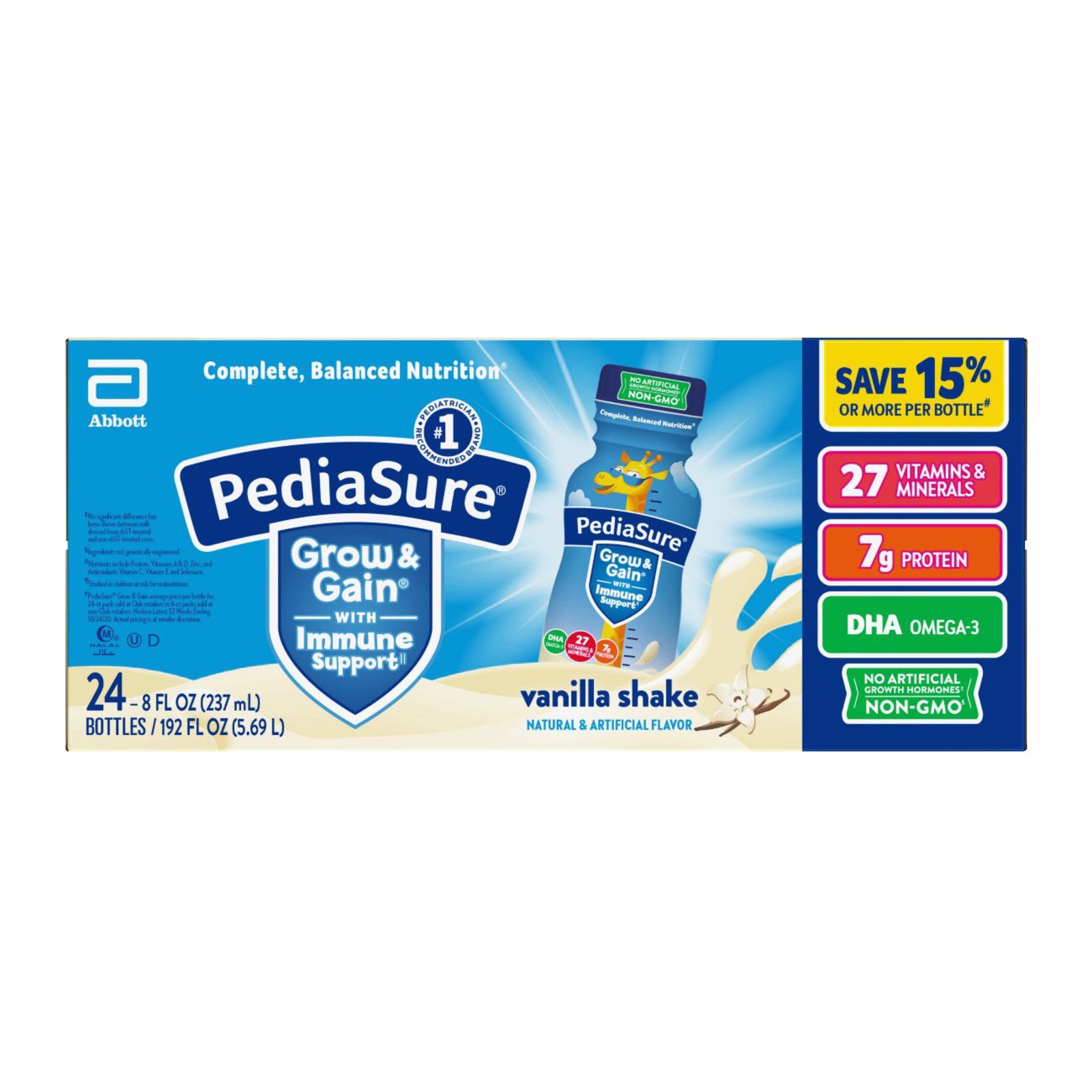 PEDIASURE VAINILLA X 220ML X 6UND - Muy Bacano