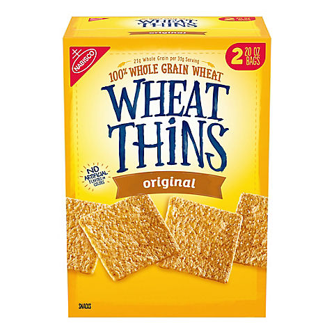 Wheat Thins Original Whole Grain Wheat Crackers, 40 oz.
