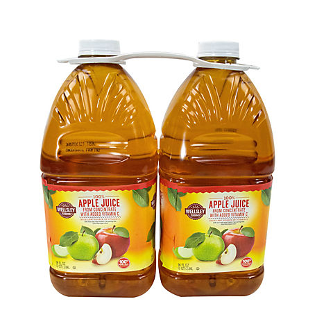 Wellsley Farms Apple Juice, 2 pk./96 oz.