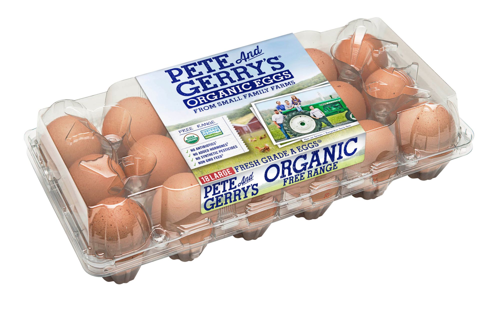 Pete and Gerry's and Wellsley Farms Organic Eggs, 18 ct.