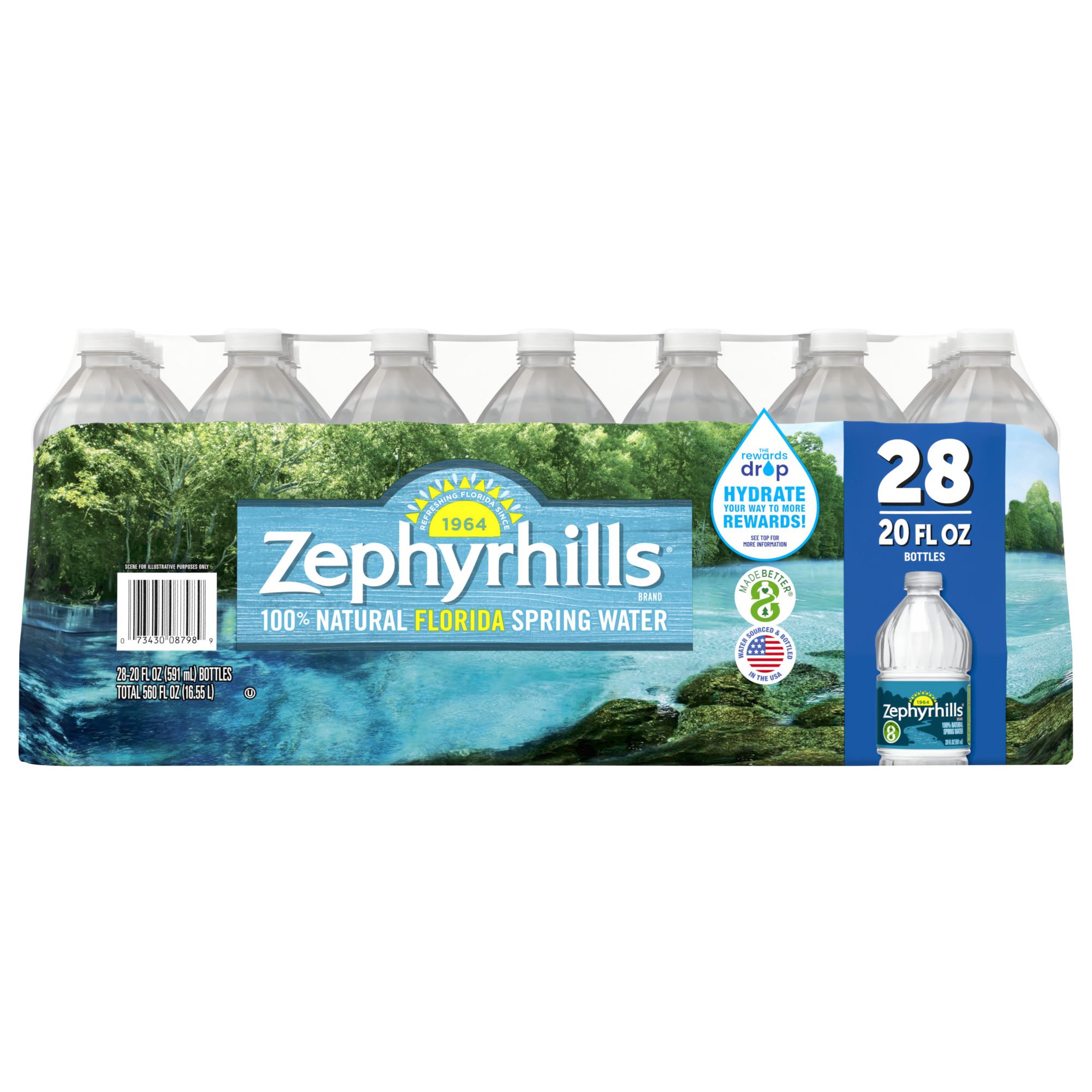 Zephyrhills 100% Natural Spring Water, 28 pk./20 oz.