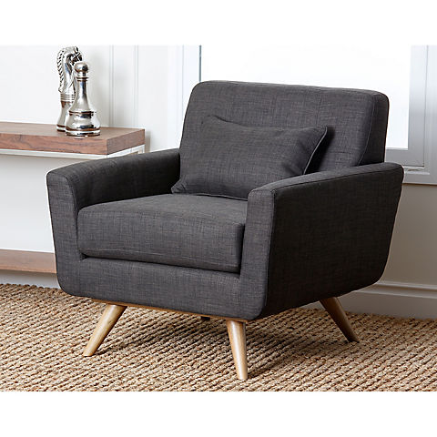 Abbyson Living Brandon Tufted Fabric Armchair - Gray