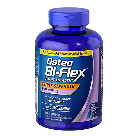 Osteo Bi-Flex 1,500mg Glucosamine HCl Tablets, 200 ct.