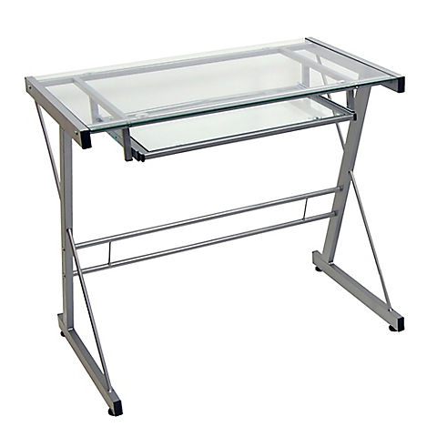 W. Trends Solo Desk - Clear/Silver