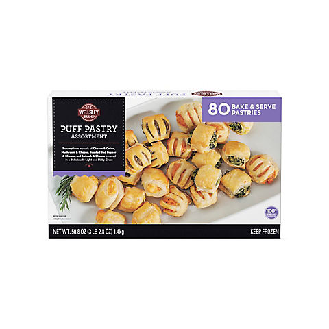 Wellsley Farms Puff Pastry Assortment, 80 ct./2.8 oz.