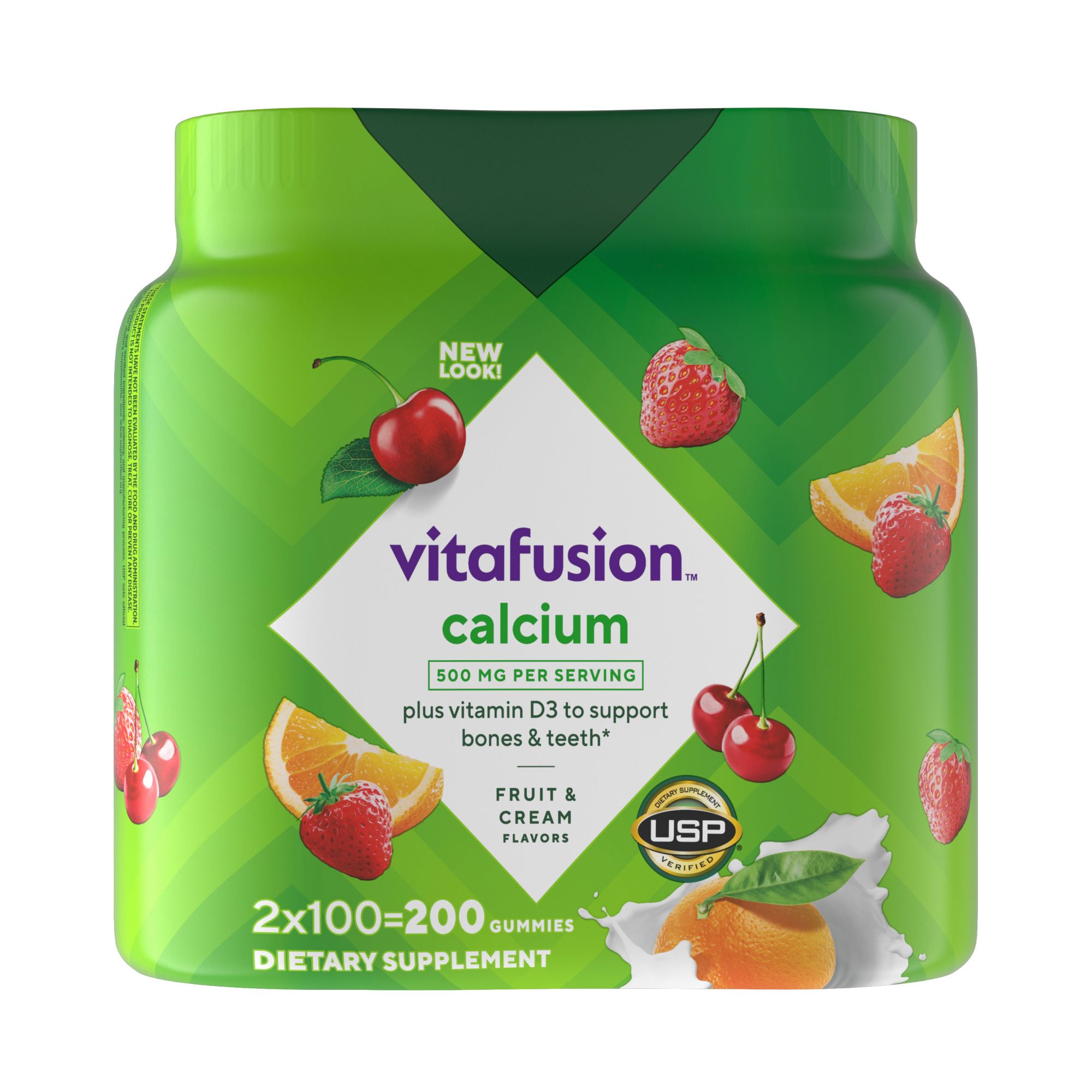 Vitafusion 500mg Calcium Gummy Vitamins For Adults 2 Pk 100 Ct Bjs Wholesale Club