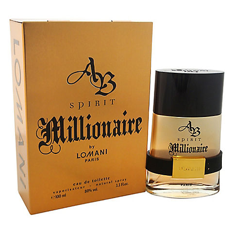 AB Spirit Millionaire by Lomani for Men, 3.3 oz.