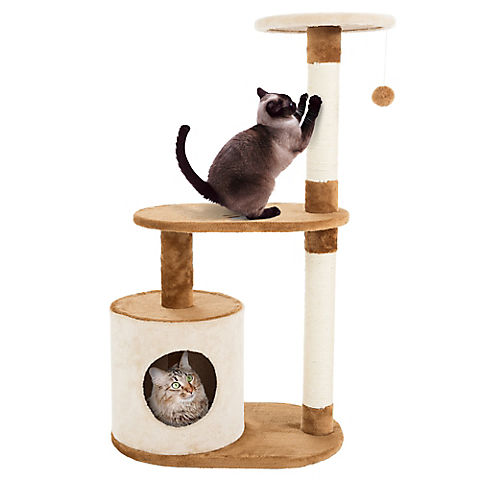 PETMAKER 37.5" 3-Tier Sleep-and-Play Cat Tree Condo