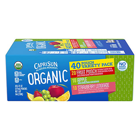 Capri Sun Organic Juice Blend From Concentrate Variety Pack, 40 pk./6 fl. oz.