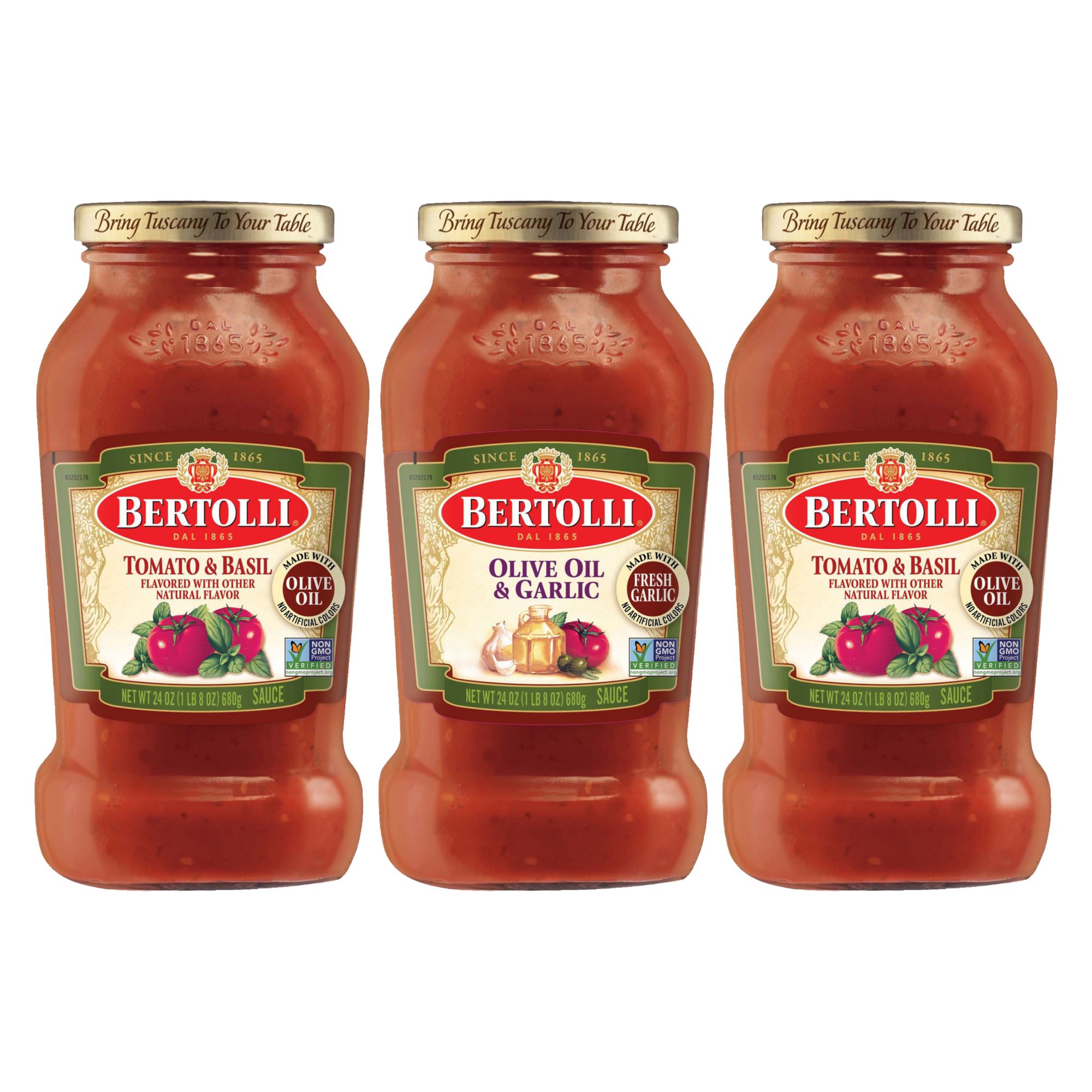 Bertolli Variety Pack Pasta Sauce, 3 ct./24 oz. - BJs Wholesale Club