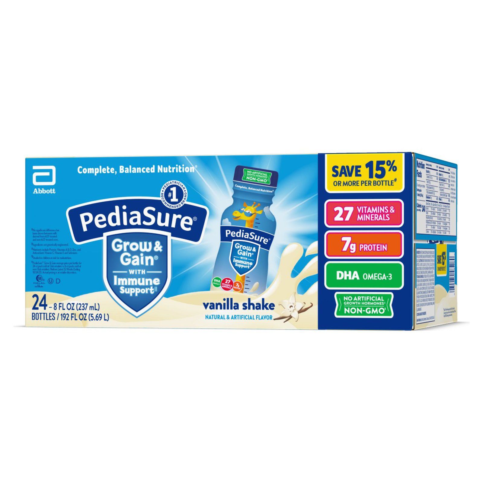  PediaSure Chocolate Shake Nutritional Drink 6/Pack