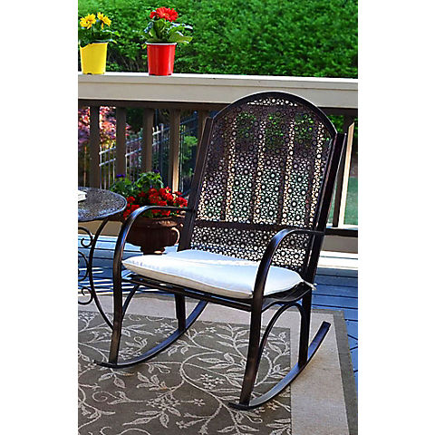Tortuga Outdoor Garden Rocking Chair - Black