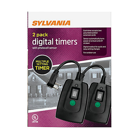 Sylvania Digital Timers, 2 pk.