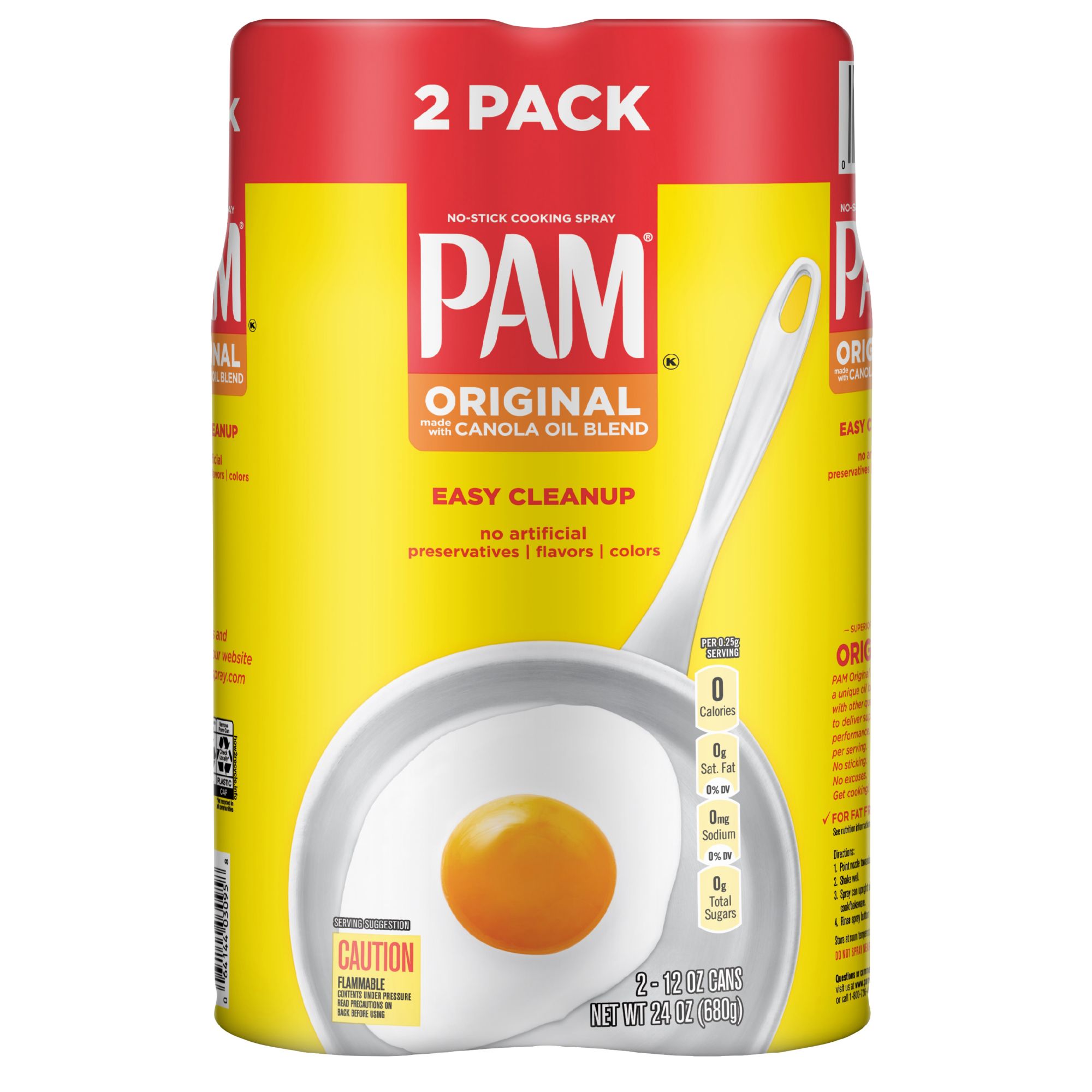 PAM Original No-Stick Cooking Spray, 2 pk./12 oz