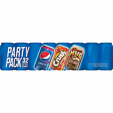 Pepsi Party Pack, 32 pk./12 fl. oz. cans
