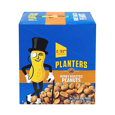Planters Honey Roasted Peanuts, 18 pk./1.75 oz.