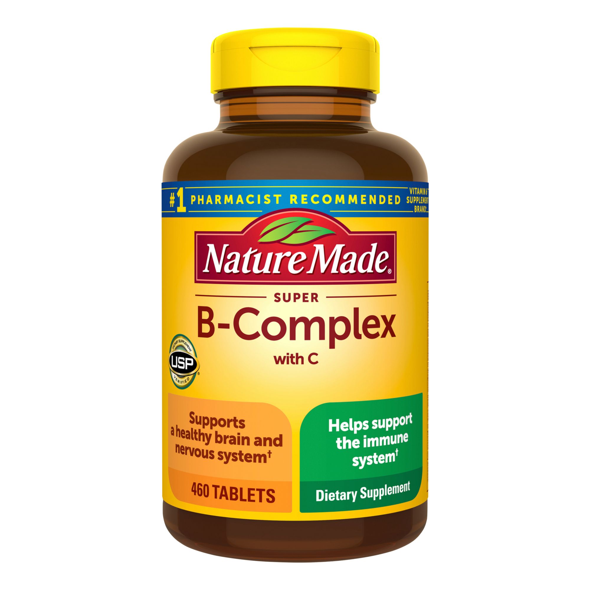 Nature Made Super B Complex W Vitamin C Folic Acid 460 Ct Bjs Wholesale Club