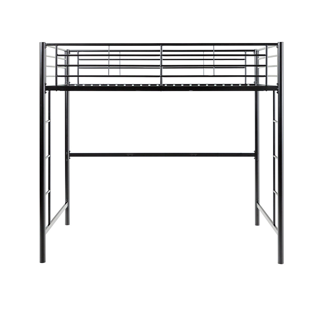 W Trends Sunset Twin Size Loft Metal, Twin Size Metal Bunk Beds