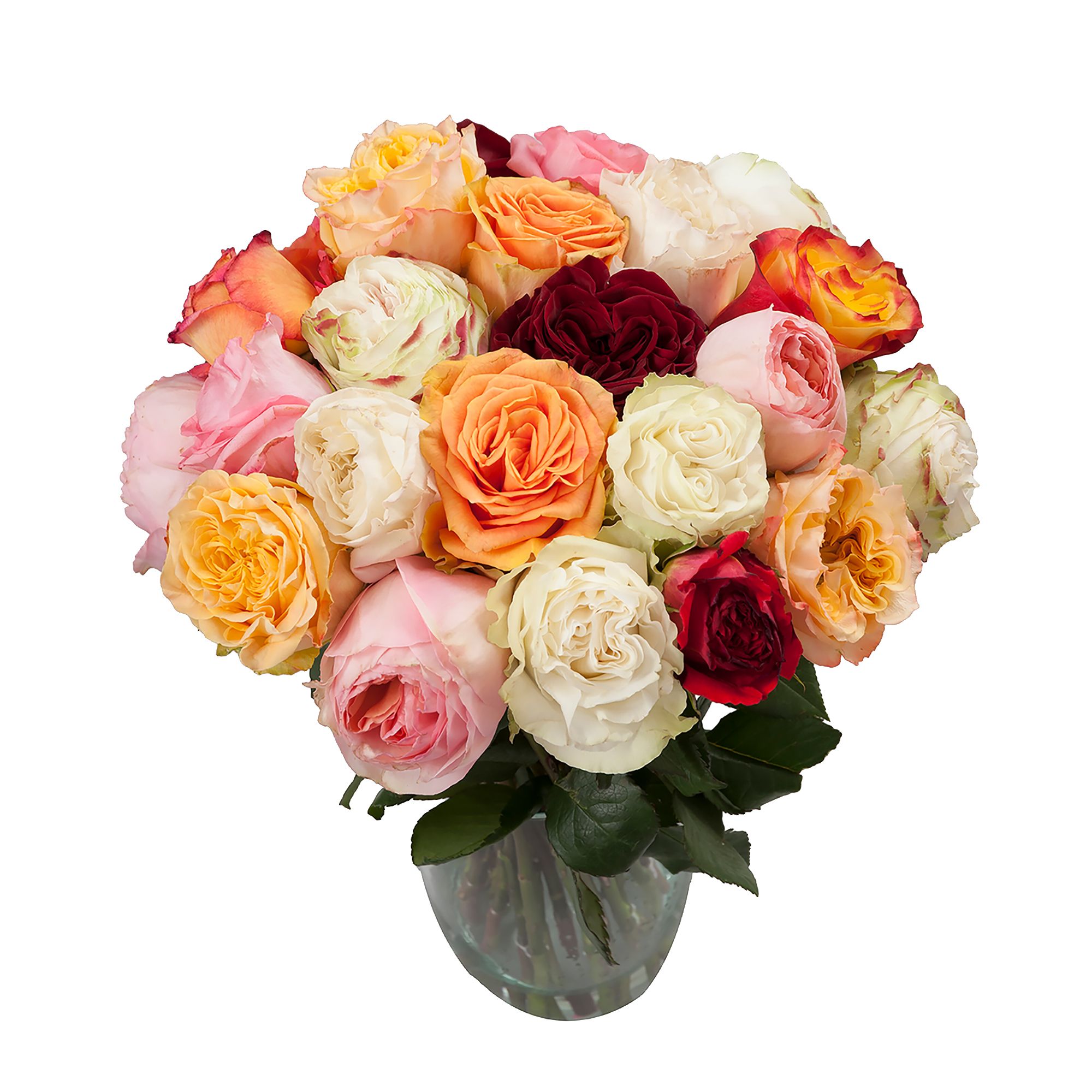 Rose Bouquet 12 Stem - Assorted Colors 50cm - Wholesale - Blooms By The Box