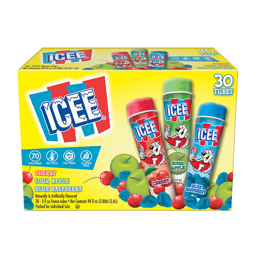 ICEE Variety Freeze Tubes, 30 ct./3 fl. oz. - BJs Wholesale Club