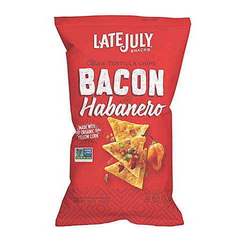 Late July Snacks Bacon Habanero Tortilla Chips, 16 oz.