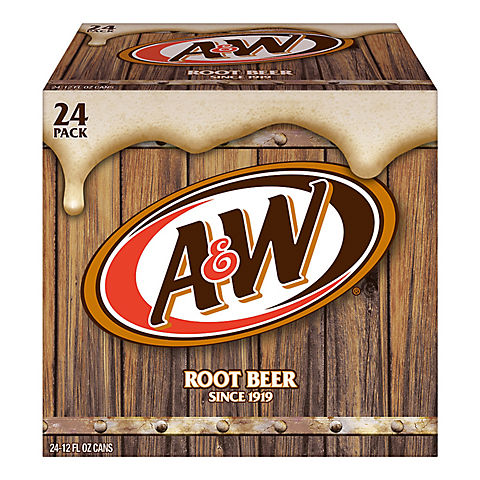 A&W Root Beer, 24 ct./12 oz. cans