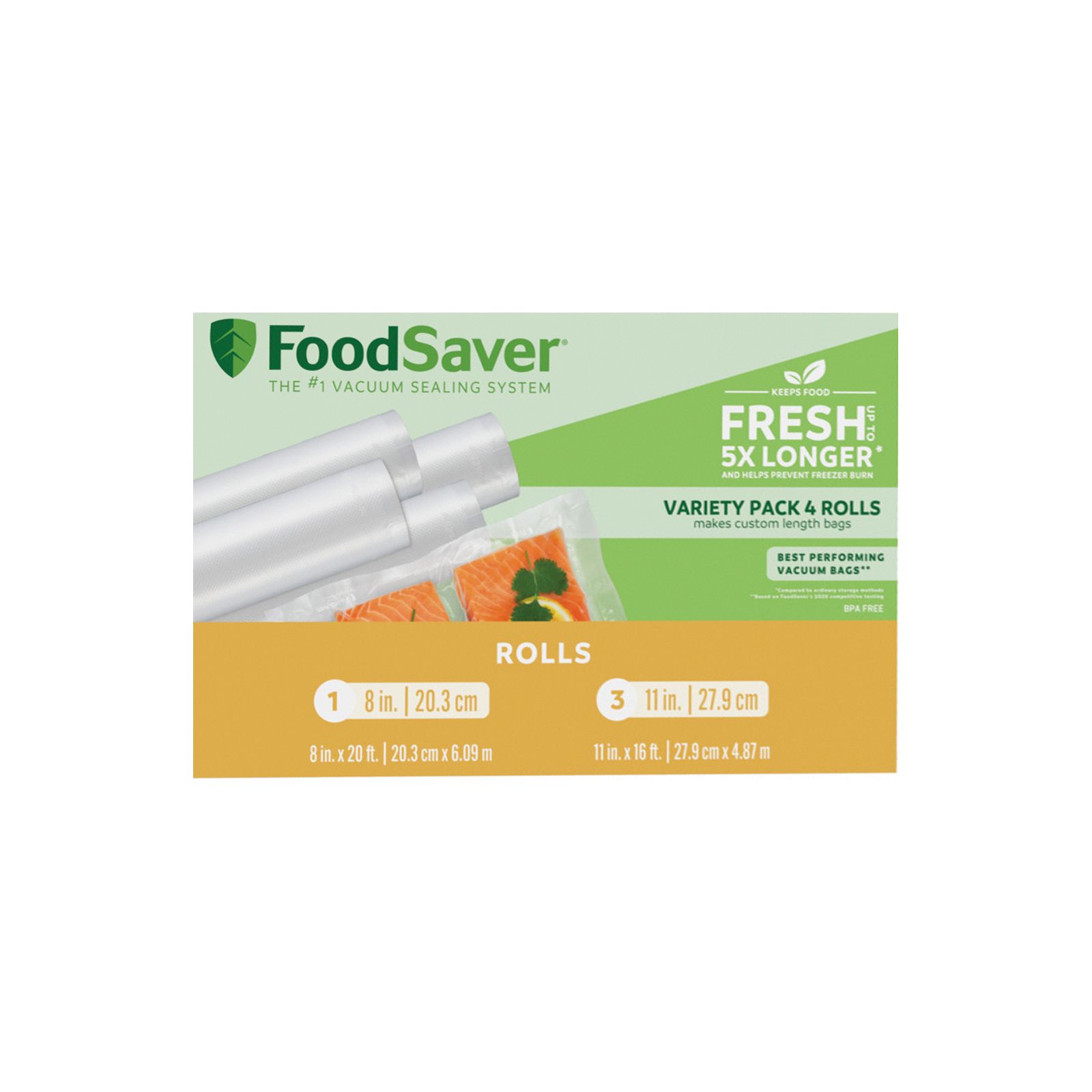 FoodSaver Heat Seal Rolls, 8 x 20' - 6 pack