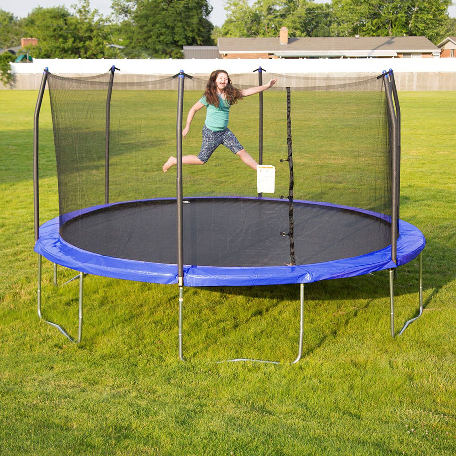 Skywalker Trampolines 15 Round Trampoline with Enclosure Blue BJ s Wholesale Club