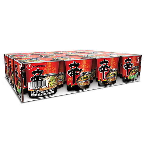 Nongshim Shin Cup Noodle Soup, 12 pk./3.03 oz.