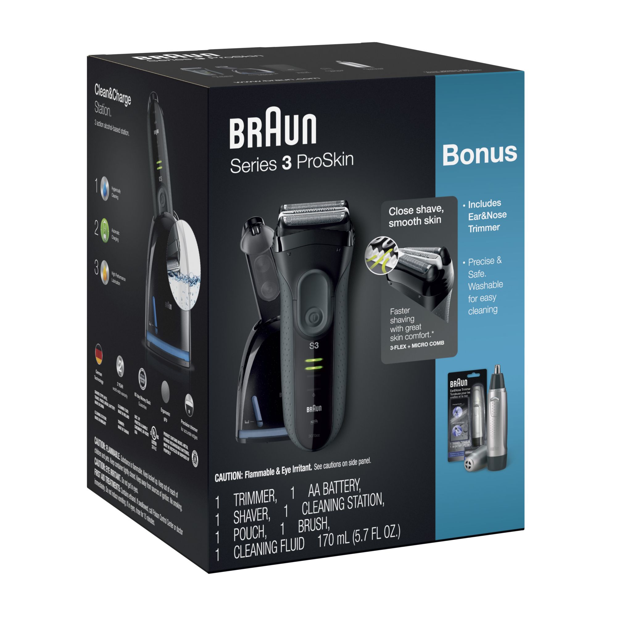 Braun Series 3 ProSkin Men's Rechargeable Electric Shaver