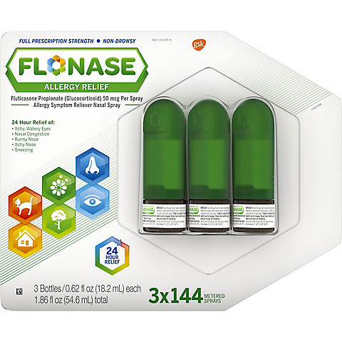 Flonase Allergy Relief Nose Spray, 3 pk./0.62 fl. oz.
