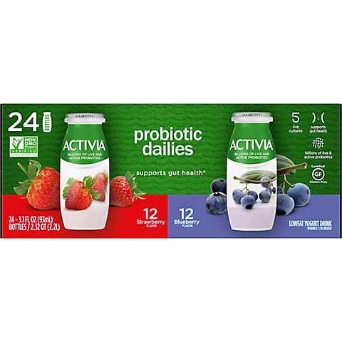 Dannon Activia Probiotic Dailies Low-Fat Yogurt Drink Variety Pack, 24 pk./3.1 fl. oz.
