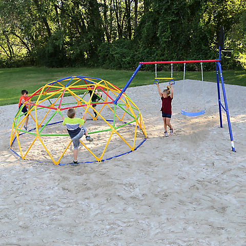 Skywalker Sports 10' Geo Dome Climber with Swing Set