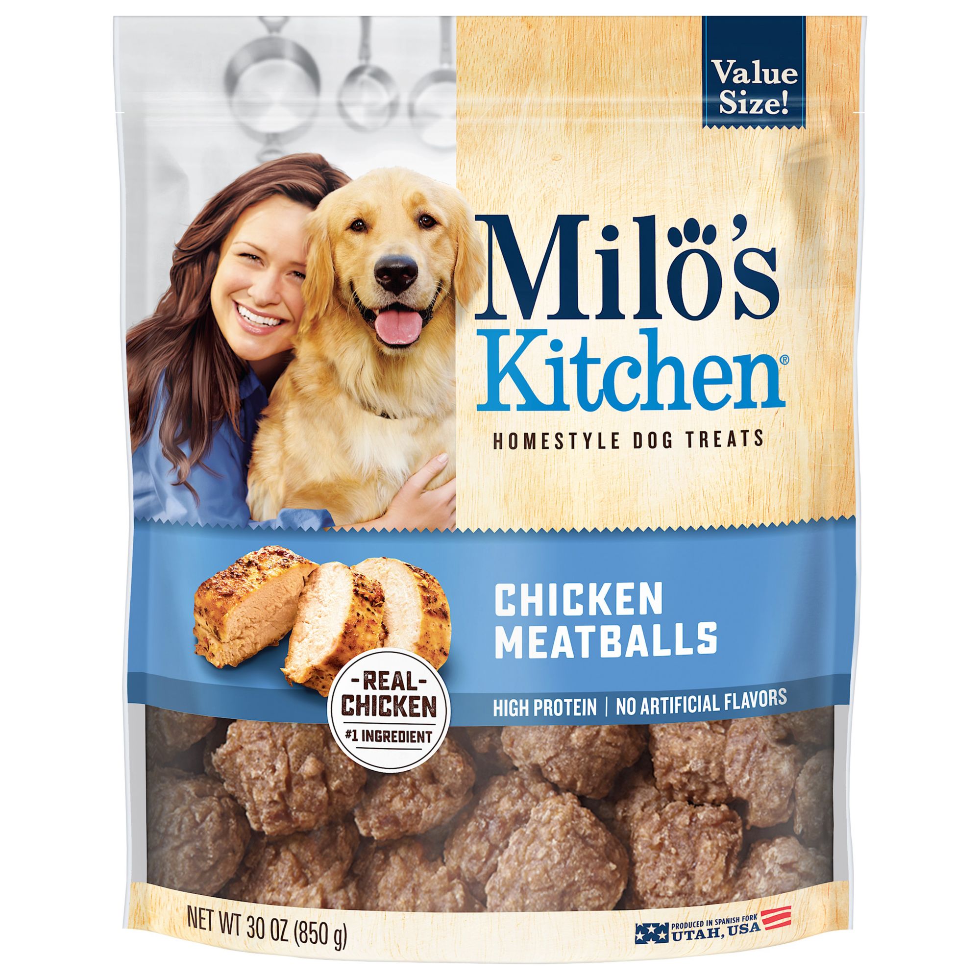 Milo s Kitchen Chicken Meatballs Dog Treats BJ s Wholesale Club