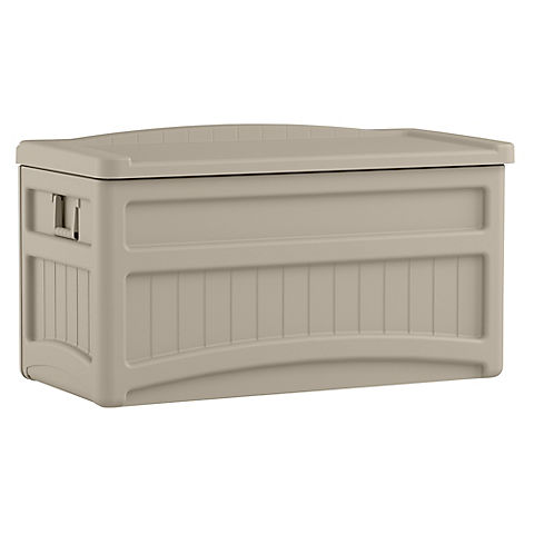 Suncast 73-Gal. Resin Deck Box with Wheels - Taupe