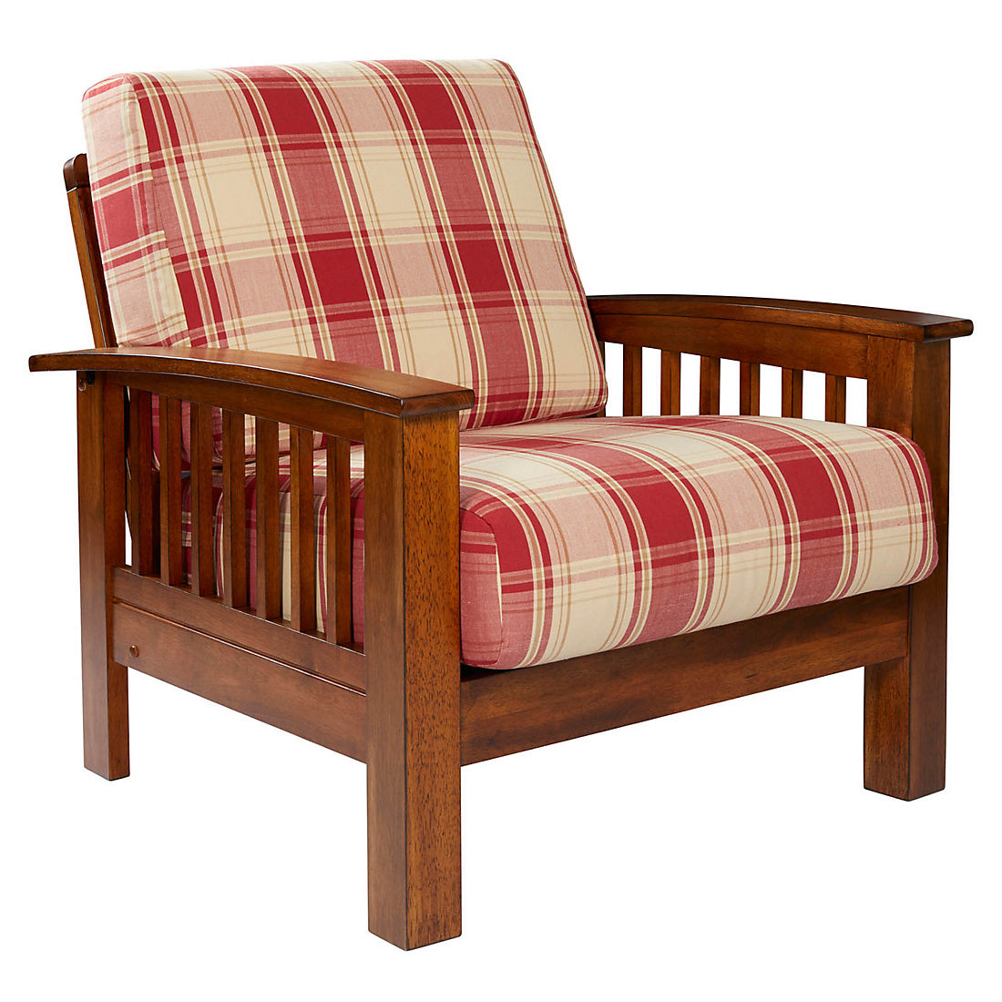 Handy Living Omaha Mission Style Arm Chair Red Plaid Bjs Wholesale Club