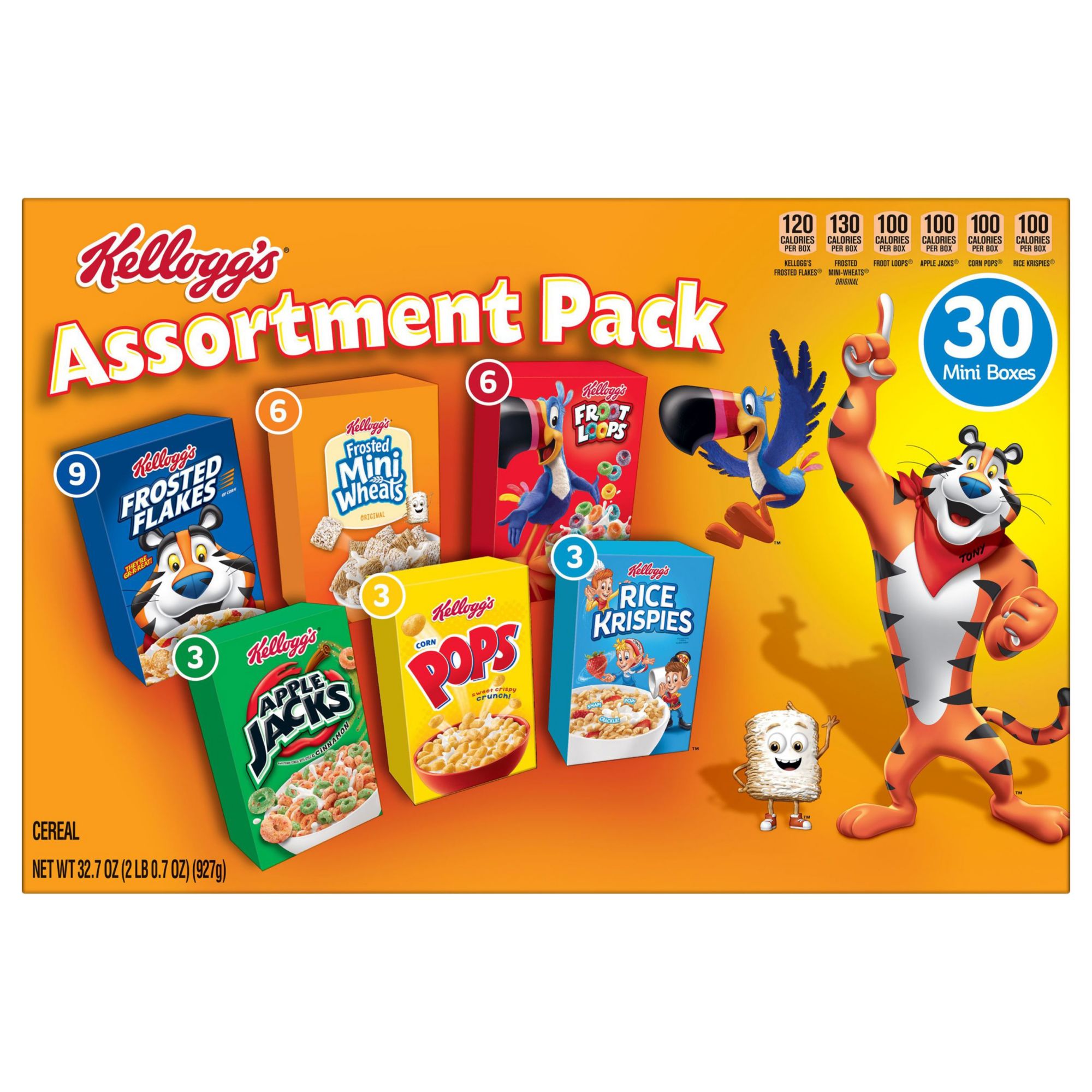 Kellogg's Cereal Single Serve Kids Variety Pack, 25 pk.