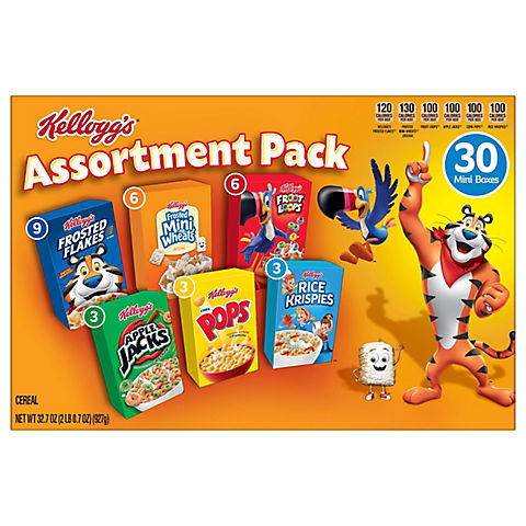 Kellogg's Jumbo Assorted Cereal Pack, 30 pk.