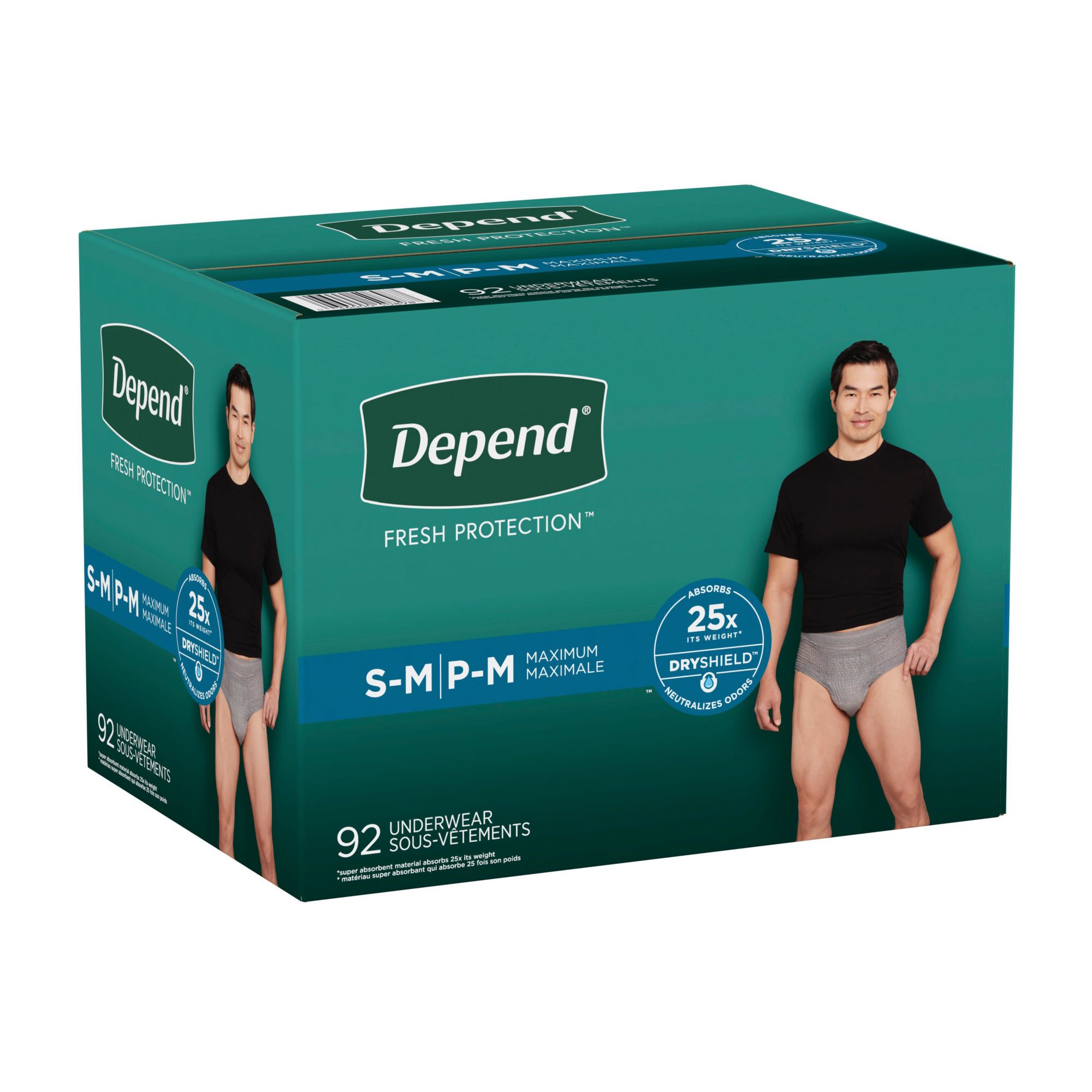 Depend Fit-Flex Underwear for Men (Large) 84 Count