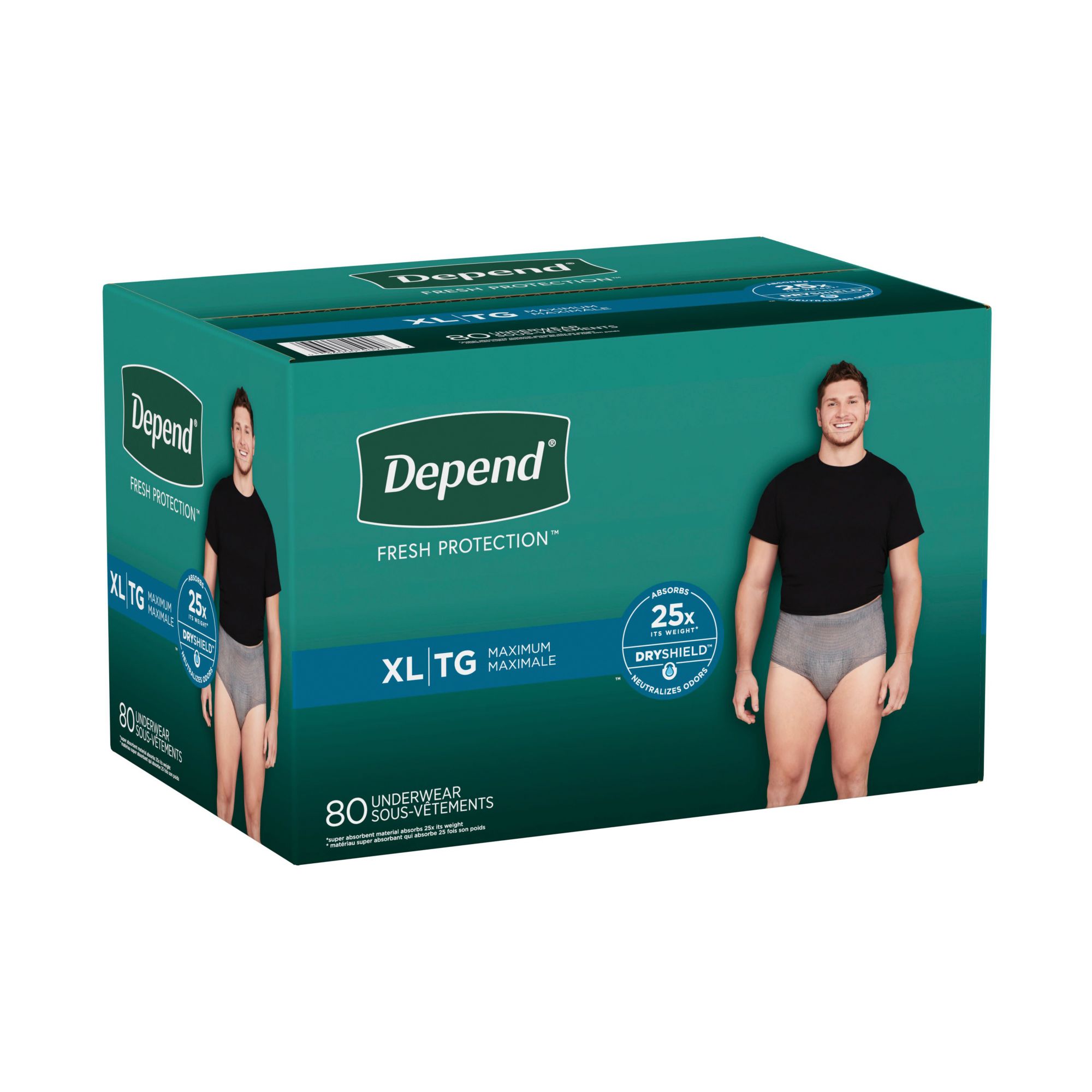 Depend Fit Flex Extra Large Underwear for Men Maximum Absorbency