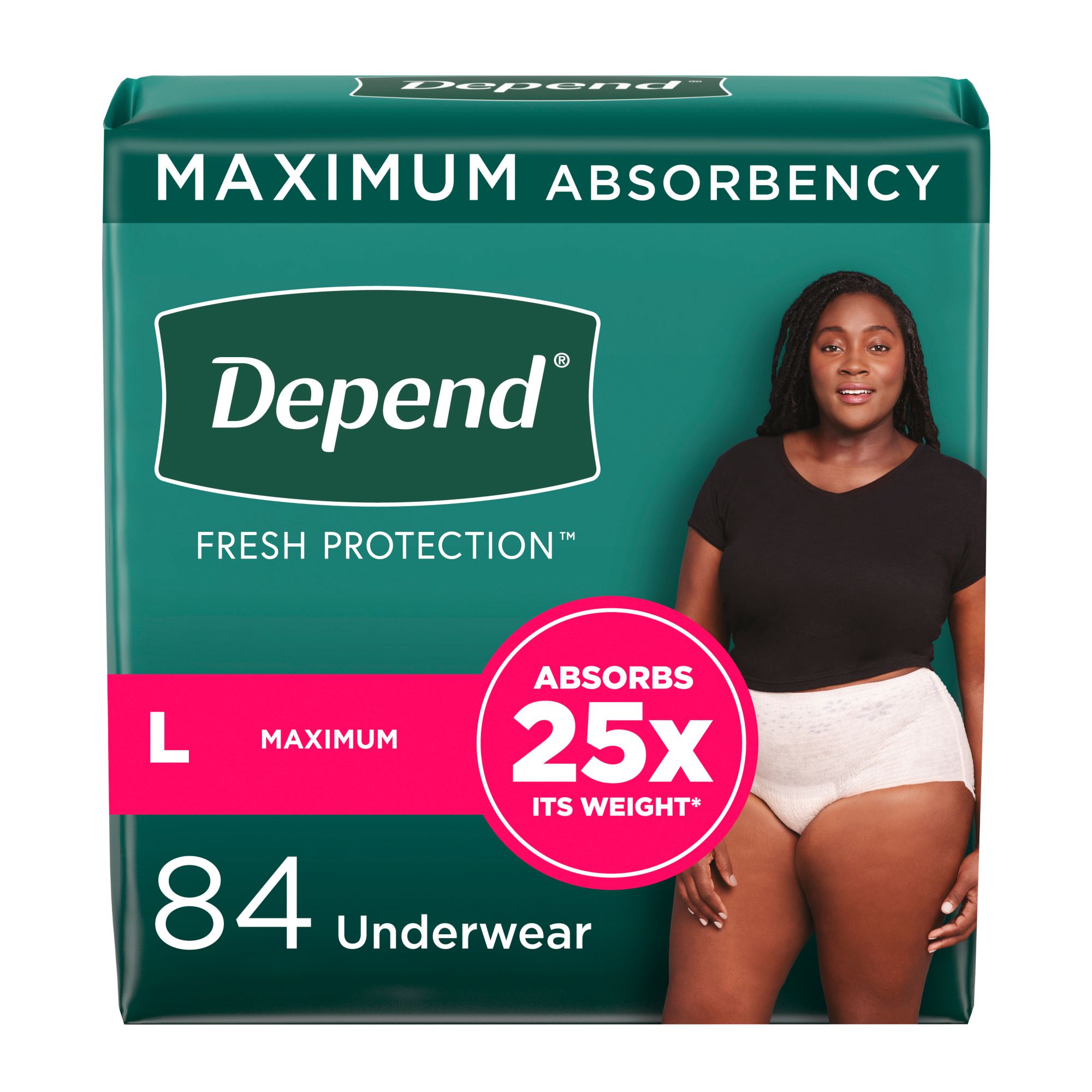 Depend Underwear for Women, Fit-Flex, Maximum Absorbency, Large 84