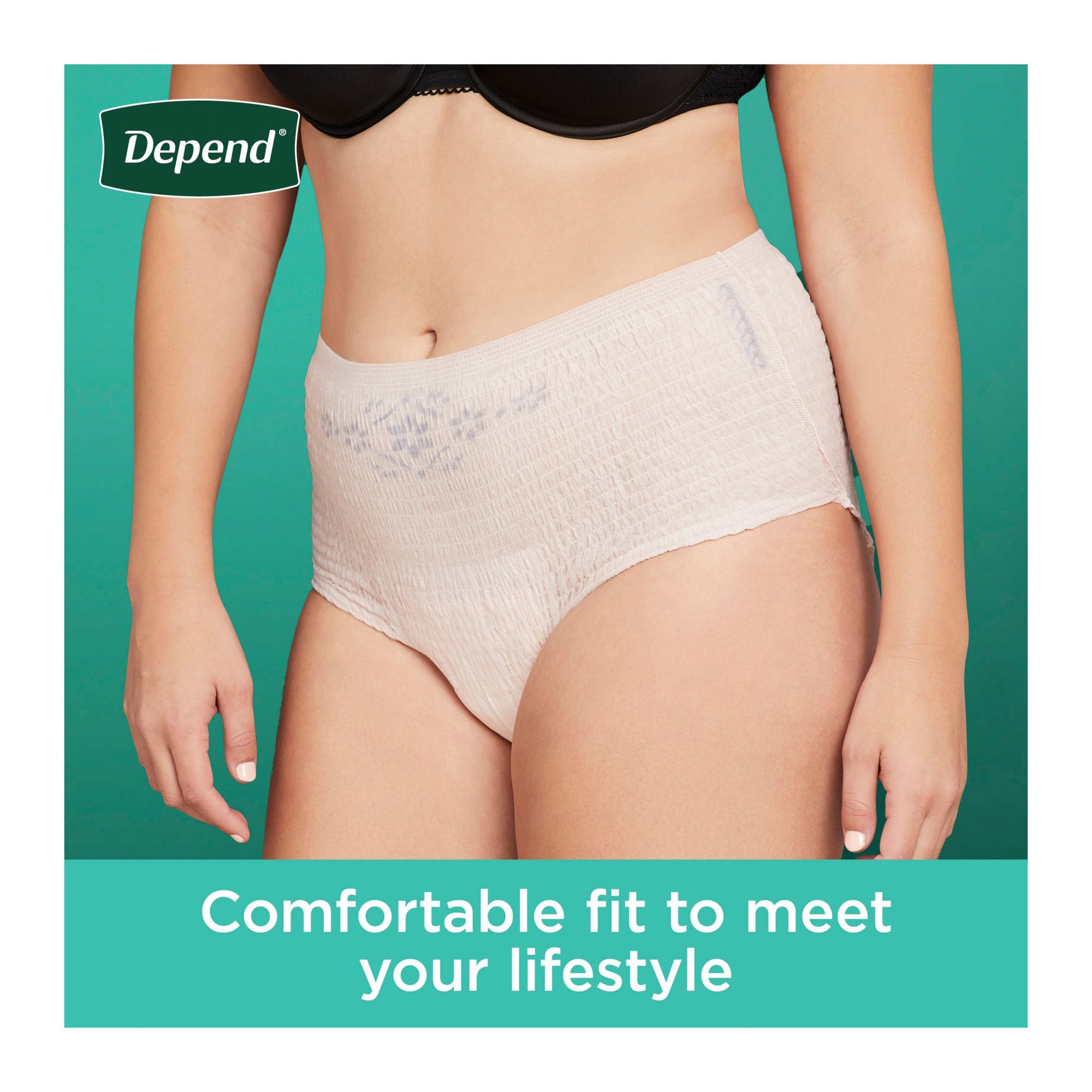Depend Fit-Flex Incontinence and Postpartum Underwear for Women (Choose  Your Size)