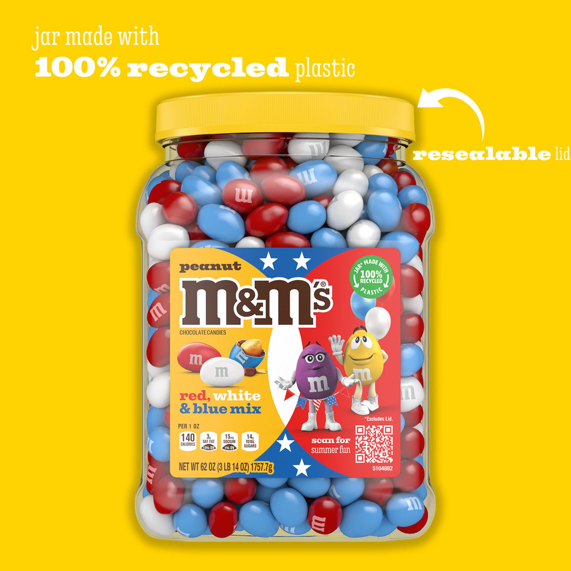 Save on M&M's Chocolate Candies Peanut Red White & Blue Mix Party Size  Order Online Delivery