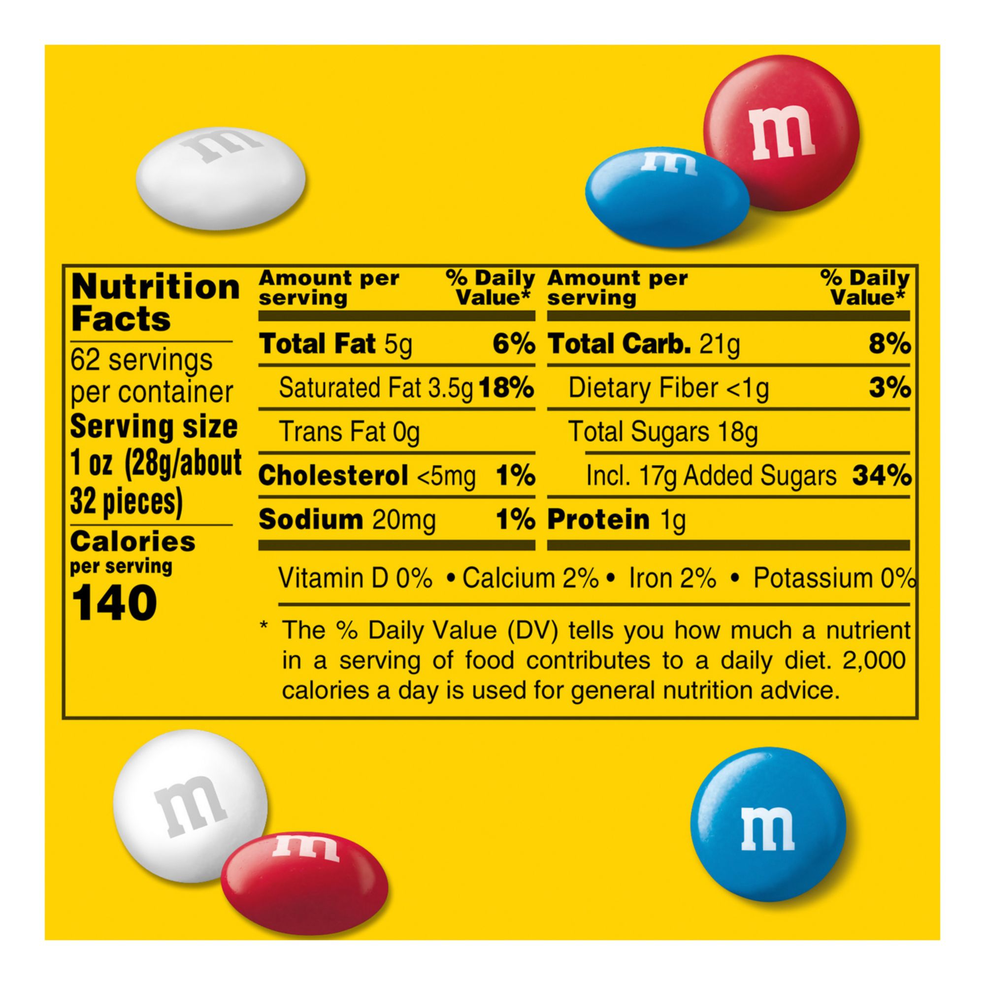 M&M's Red, White & Blue Mix Milk Chocolate Candy Value Pack, 62 oz. ( 1 Pack )
