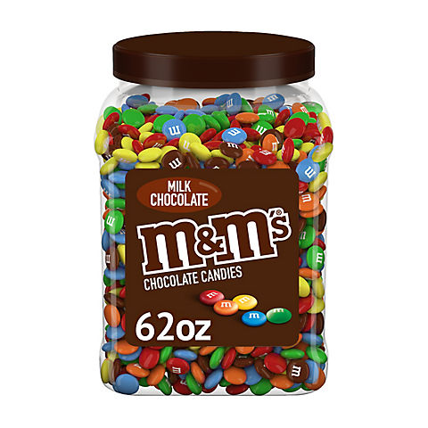 M&M'S Chocolate Candy Bulk Jar, Milk Chocolate Candy, 62 oz