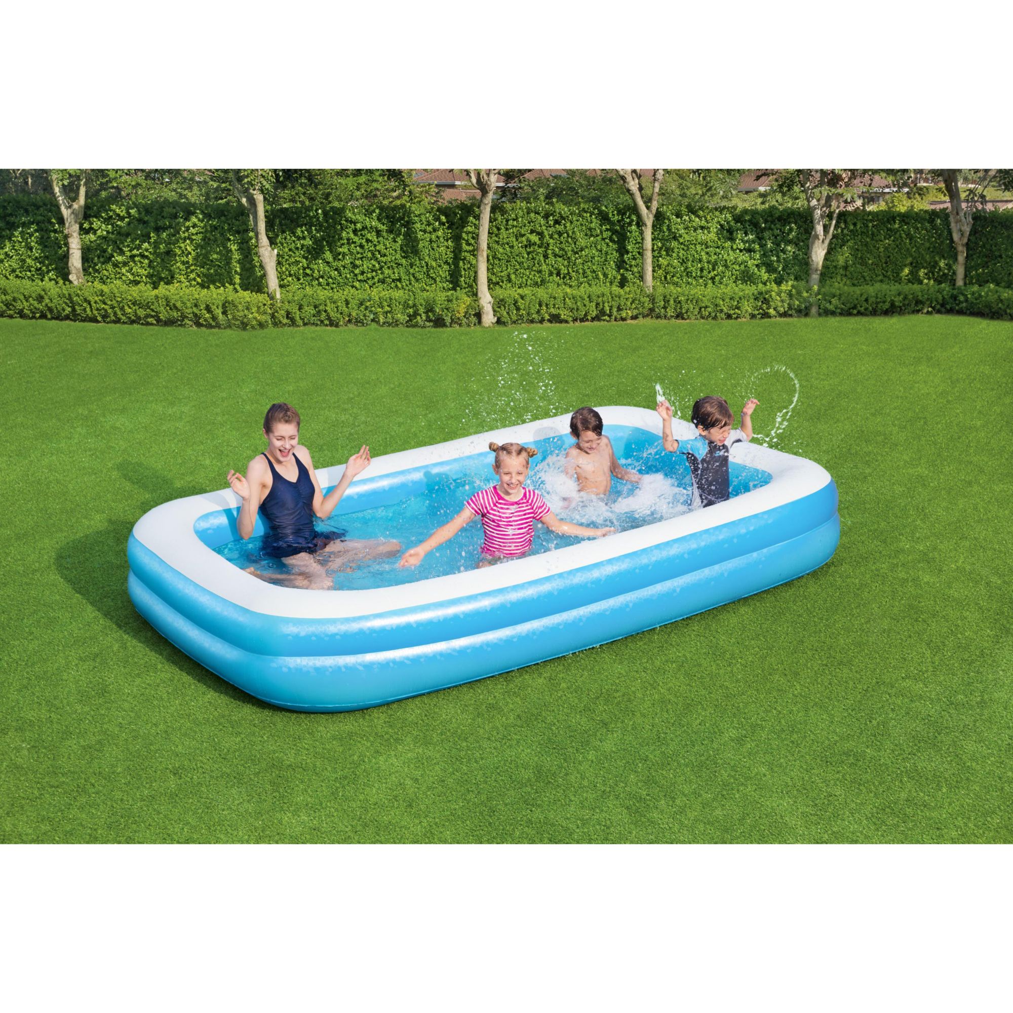 Blue sales inflatable pool