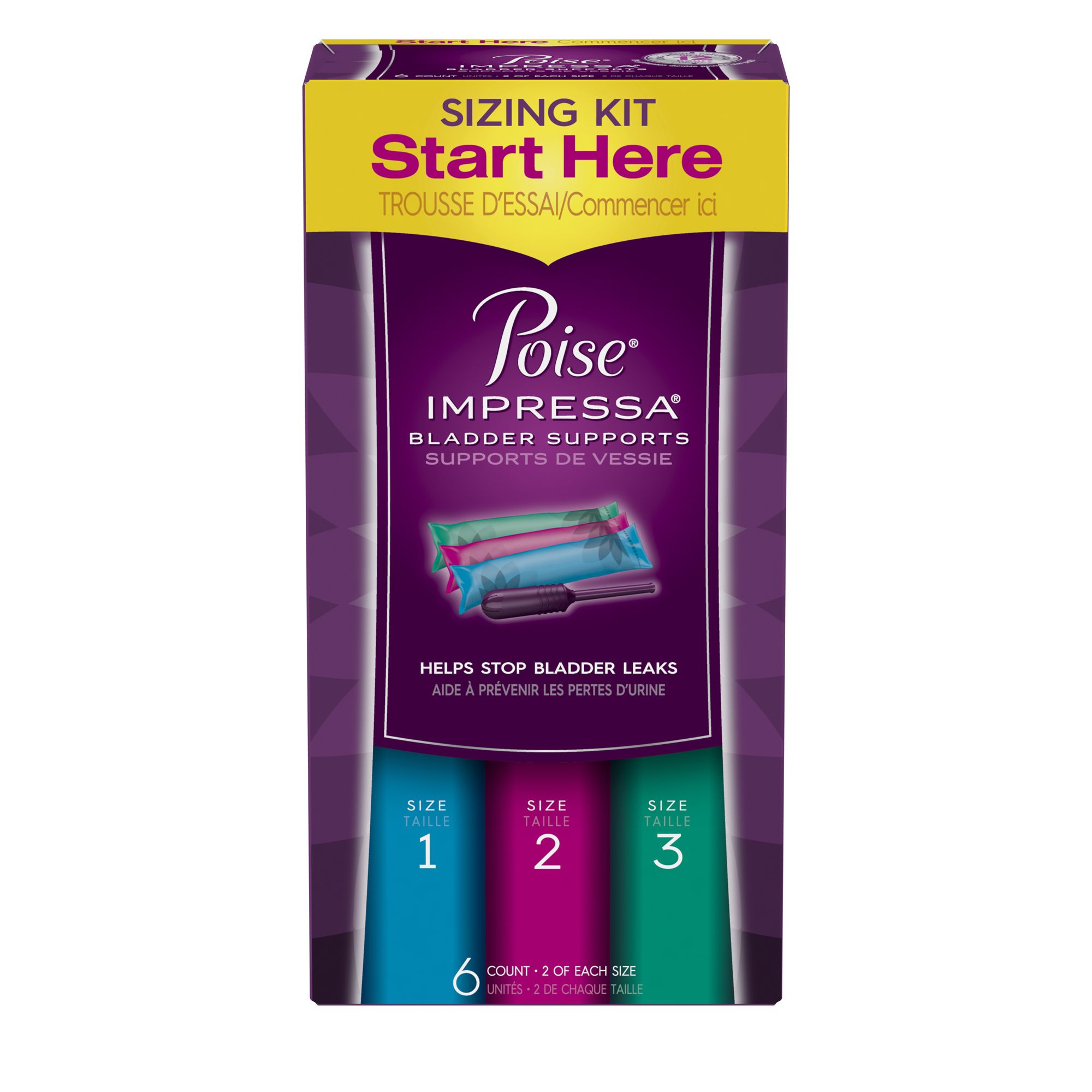 Poise Impressa Bladder Supports Size 2 - 10 ct, Pack of 2