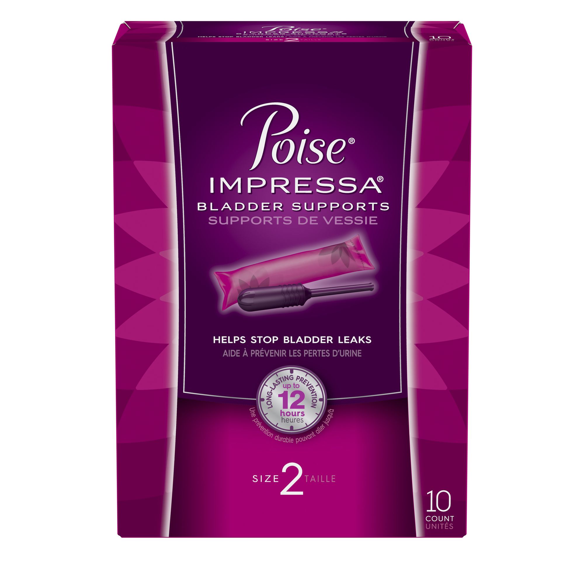 Poise Impressa Bladder Support, Size 2, 10 ct.