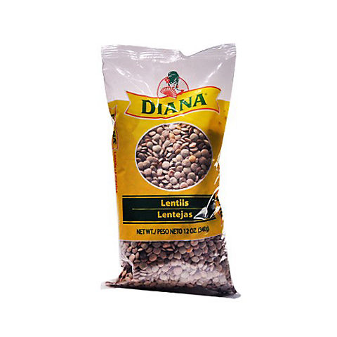 Diana Dry Lentils, 6 Bags/12 oz.