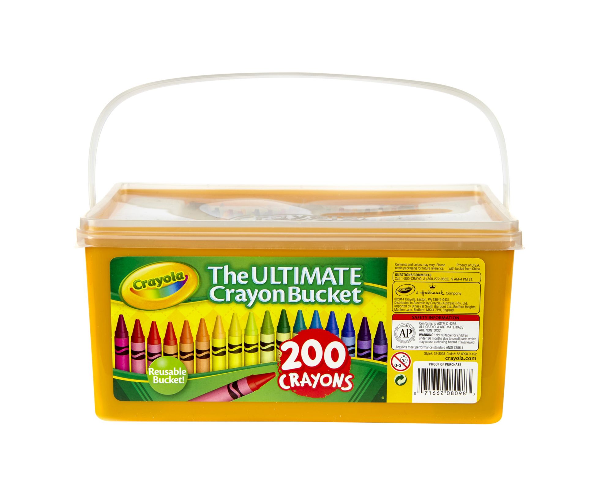 Crayola Ultimate Crayon Bucket 200 Crayons